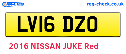 LV16DZO are the vehicle registration plates.