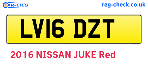 LV16DZT are the vehicle registration plates.
