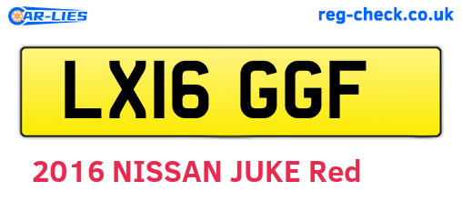 LX16GGF are the vehicle registration plates.