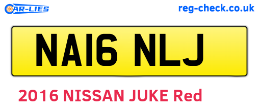 NA16NLJ are the vehicle registration plates.