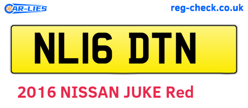 NL16DTN are the vehicle registration plates.