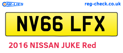 NV66LFX are the vehicle registration plates.