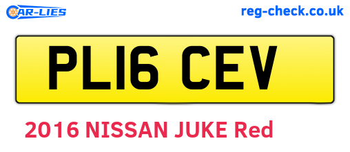 PL16CEV are the vehicle registration plates.