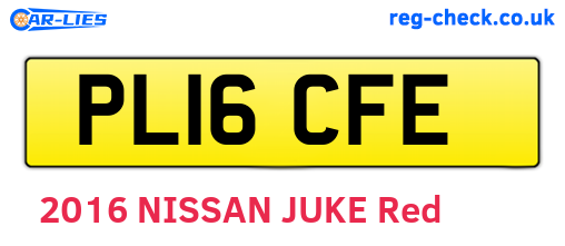 PL16CFE are the vehicle registration plates.