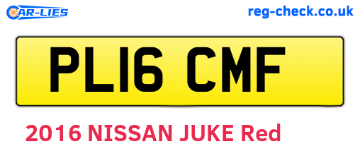 PL16CMF are the vehicle registration plates.