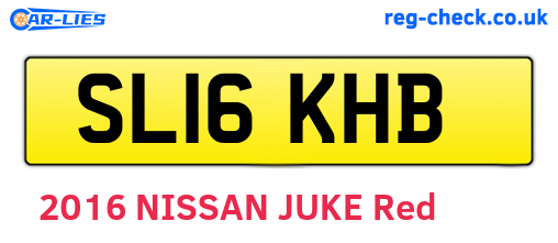 SL16KHB are the vehicle registration plates.