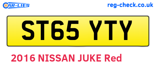 ST65YTY are the vehicle registration plates.