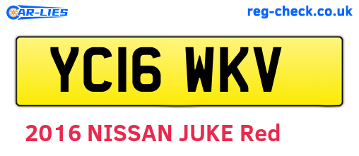 YC16WKV are the vehicle registration plates.