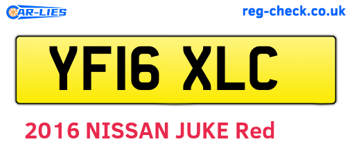 YF16XLC are the vehicle registration plates.