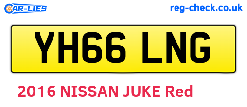 YH66LNG are the vehicle registration plates.