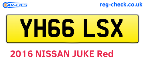 YH66LSX are the vehicle registration plates.