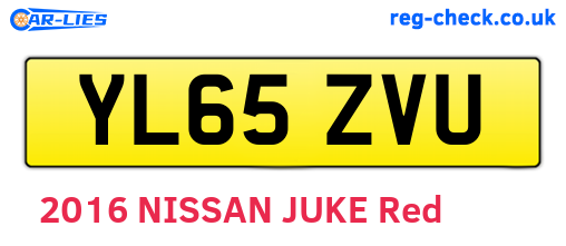 YL65ZVU are the vehicle registration plates.