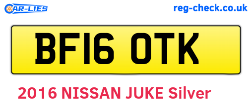 BF16OTK are the vehicle registration plates.
