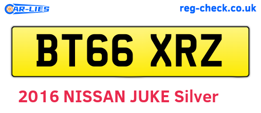 BT66XRZ are the vehicle registration plates.