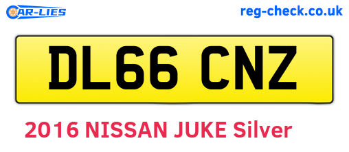 DL66CNZ are the vehicle registration plates.