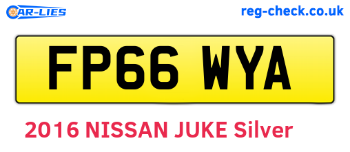 FP66WYA are the vehicle registration plates.