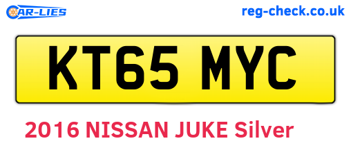 KT65MYC are the vehicle registration plates.