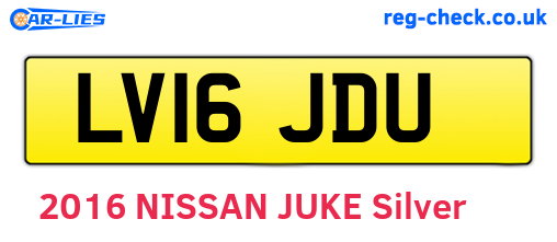 LV16JDU are the vehicle registration plates.