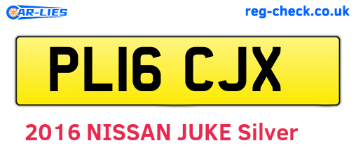 PL16CJX are the vehicle registration plates.