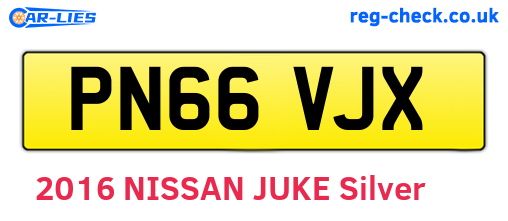 PN66VJX are the vehicle registration plates.