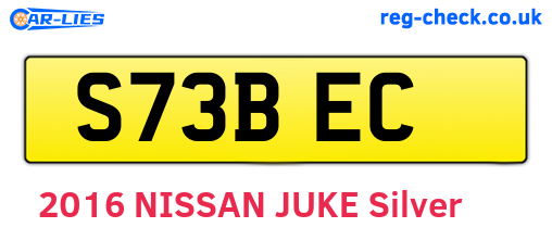 S73BEC are the vehicle registration plates.