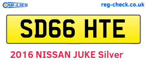 SD66HTE are the vehicle registration plates.