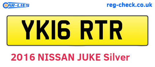 YK16RTR are the vehicle registration plates.