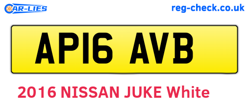 AP16AVB are the vehicle registration plates.