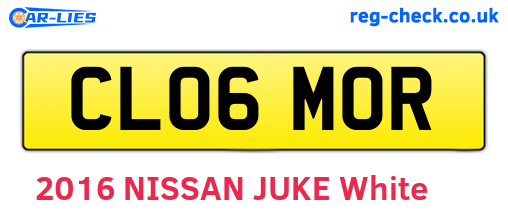 CL06MOR are the vehicle registration plates.