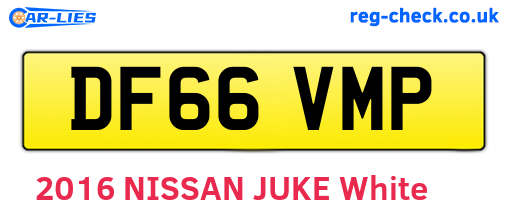 DF66VMP are the vehicle registration plates.