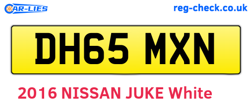 DH65MXN are the vehicle registration plates.