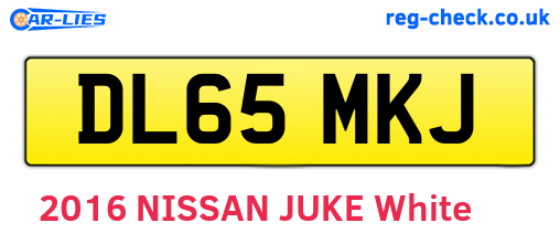 DL65MKJ are the vehicle registration plates.