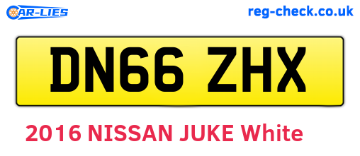DN66ZHX are the vehicle registration plates.