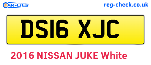 DS16XJC are the vehicle registration plates.