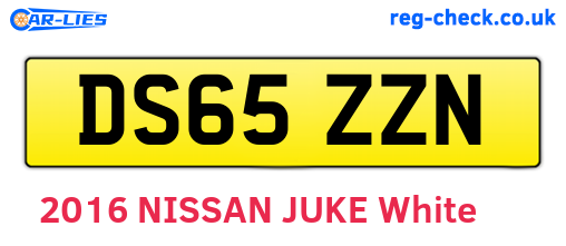 DS65ZZN are the vehicle registration plates.