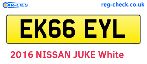 EK66EYL are the vehicle registration plates.