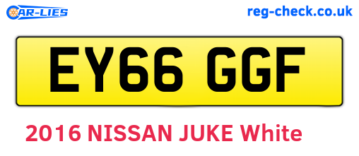 EY66GGF are the vehicle registration plates.