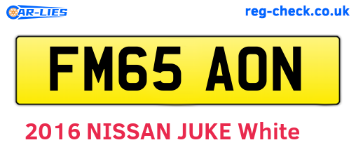 FM65AON are the vehicle registration plates.