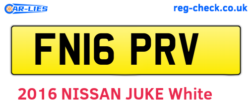 FN16PRV are the vehicle registration plates.