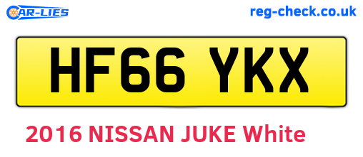 HF66YKX are the vehicle registration plates.