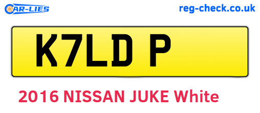 K7LDP are the vehicle registration plates.
