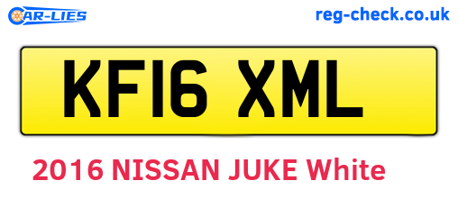 KF16XML are the vehicle registration plates.
