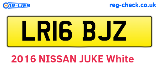 LR16BJZ are the vehicle registration plates.