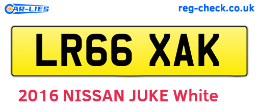 LR66XAK are the vehicle registration plates.