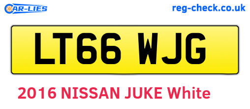 LT66WJG are the vehicle registration plates.