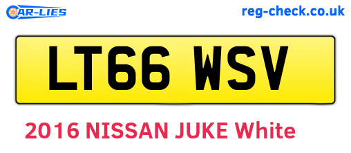 LT66WSV are the vehicle registration plates.