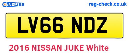 LV66NDZ are the vehicle registration plates.