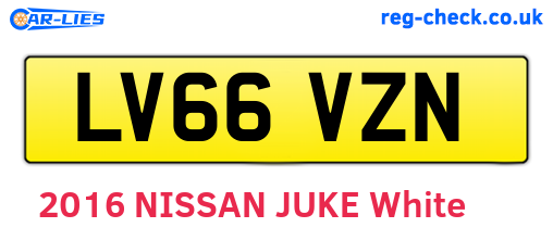 LV66VZN are the vehicle registration plates.