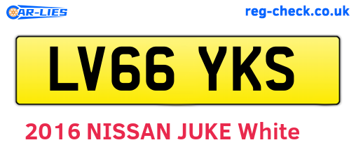 LV66YKS are the vehicle registration plates.