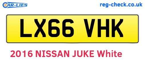 LX66VHK are the vehicle registration plates.